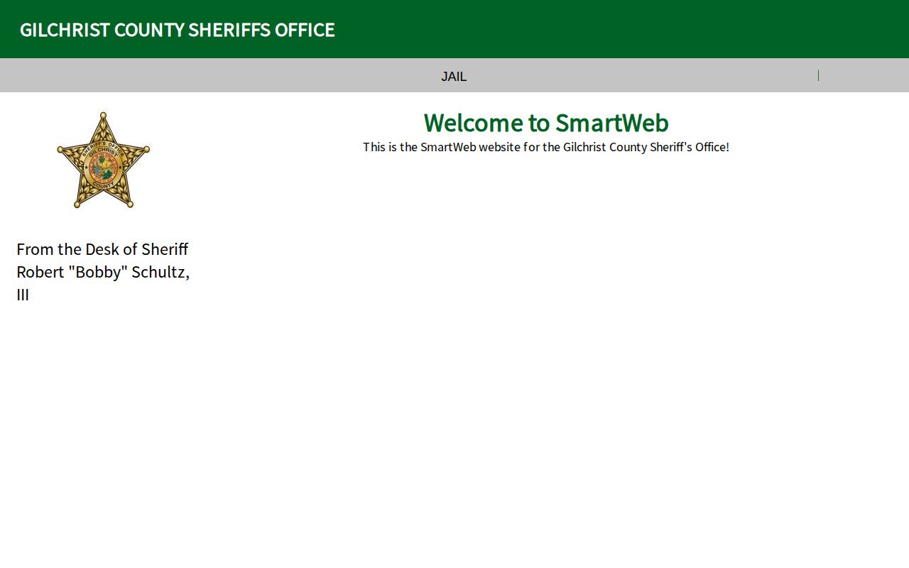 Gilchrist County Jail roster search entrance